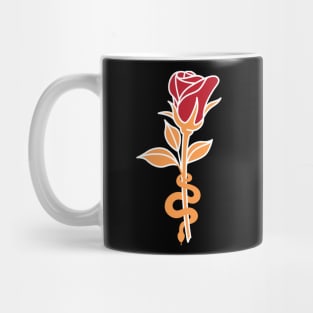 The red rose and snake Mug